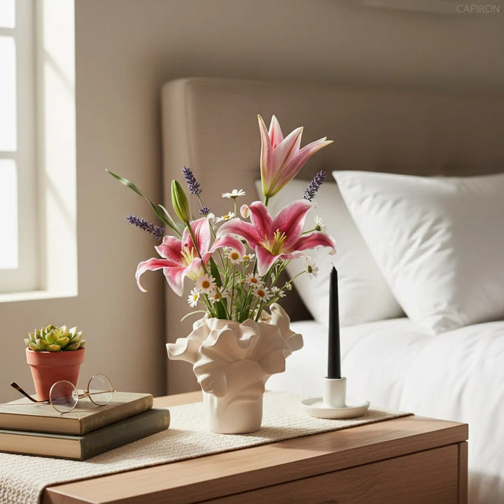 Minimalist Boho Porcelain Flower Vase for Modern Home Decor