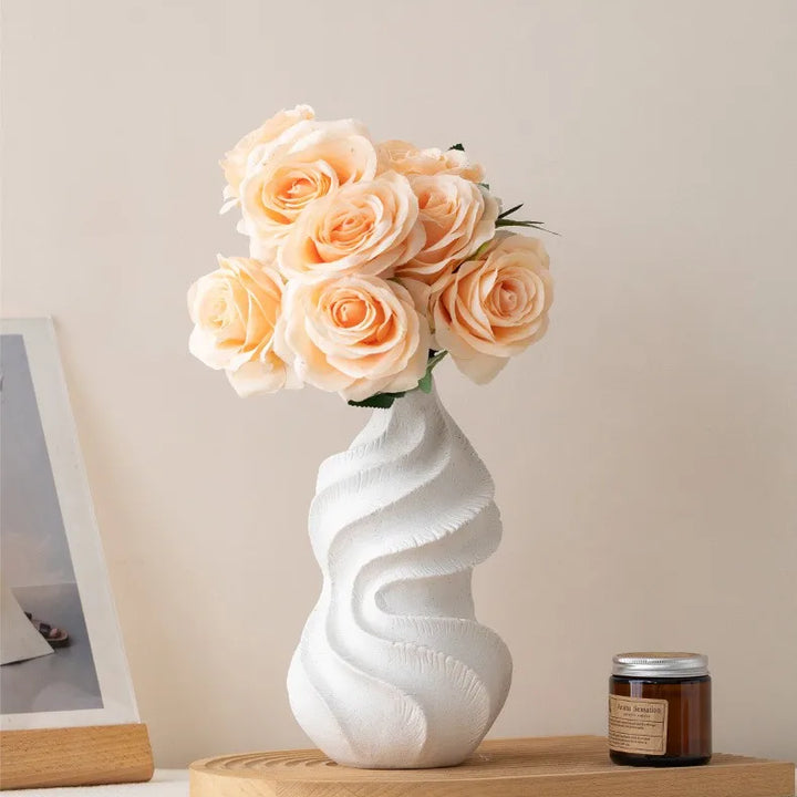 Ceramic Gourd Vase – Nordic Minimalist Flower Pot