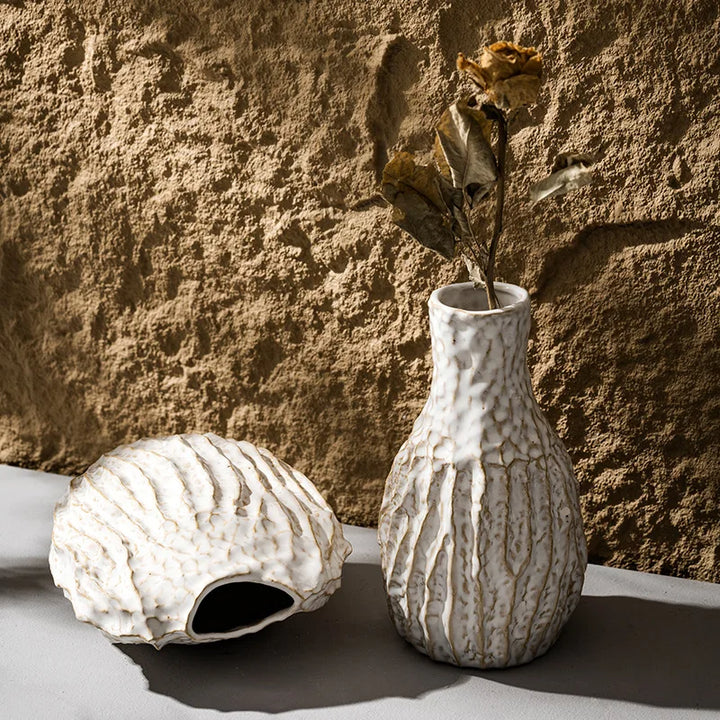 Nordic Ceramic Vase – Modern Boho Tabletop Decor