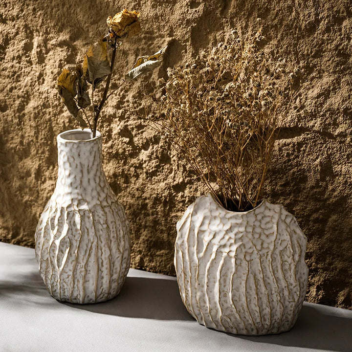 Nordic Ceramic Vase – Modern Boho Tabletop Decor