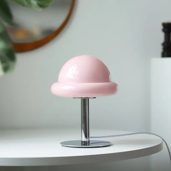 Retro Glass Mushroom Table Lamp – Bauhaus Style Bedside & Bedroom Atmosphere Light
