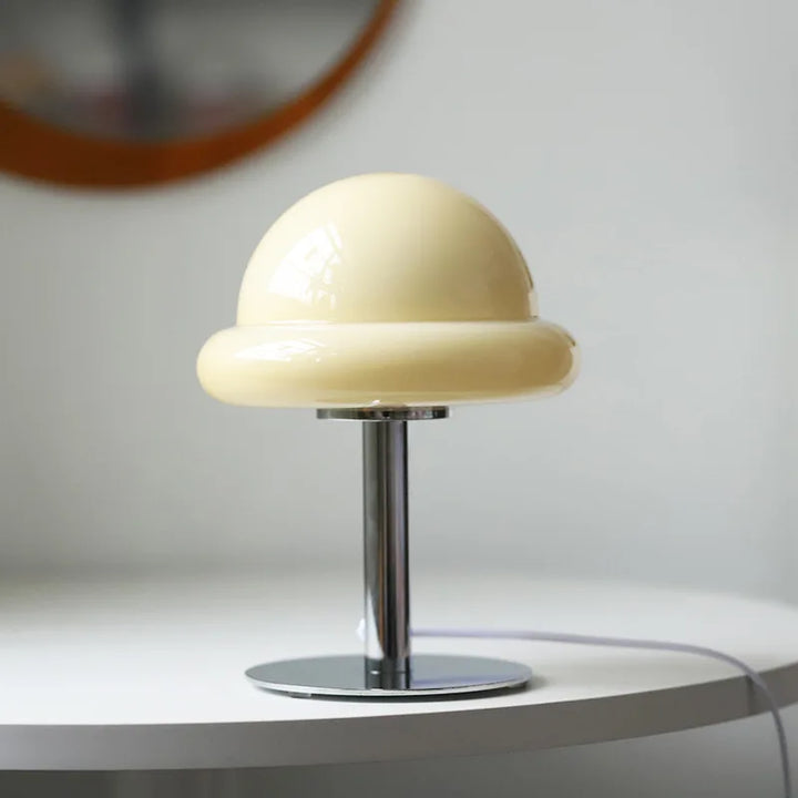 Retro Glass Mushroom Table Lamp – Bauhaus Style Bedside & Bedroom Atmosphere Light