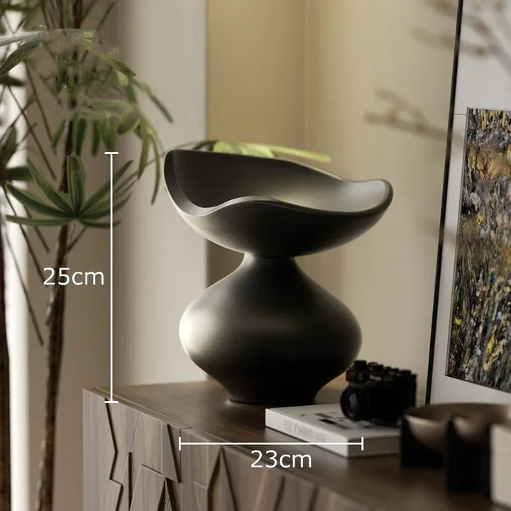 Minimalist Abstract Resin Vase – Modern Decorative Flower Pot