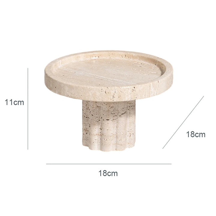 Travertine Marble Tray – Decorative Catchall for Perfume & Jewelry