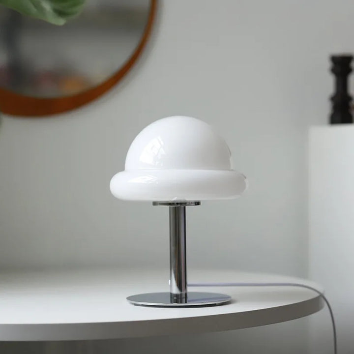 Retro Glass Mushroom Table Lamp – Bauhaus Style Bedside & Bedroom Atmosphere Light