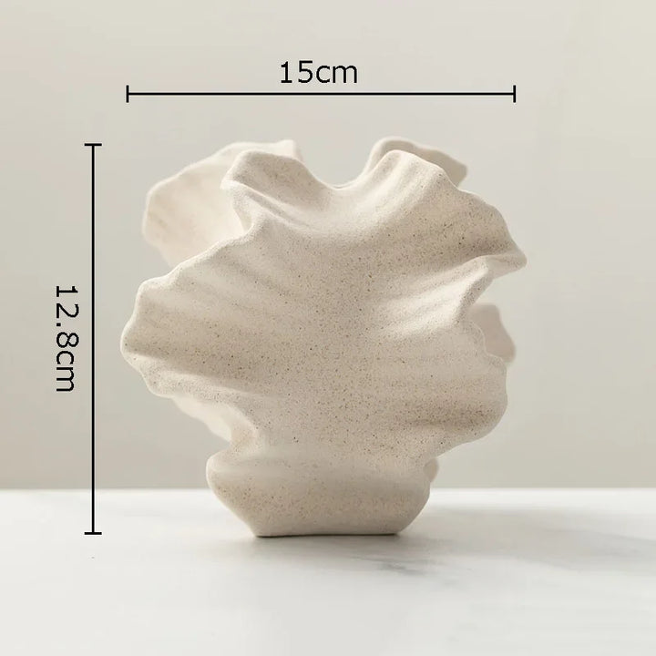 Abstract Ceramic Wrinkle Vase – Modern Decorative Flower Pot