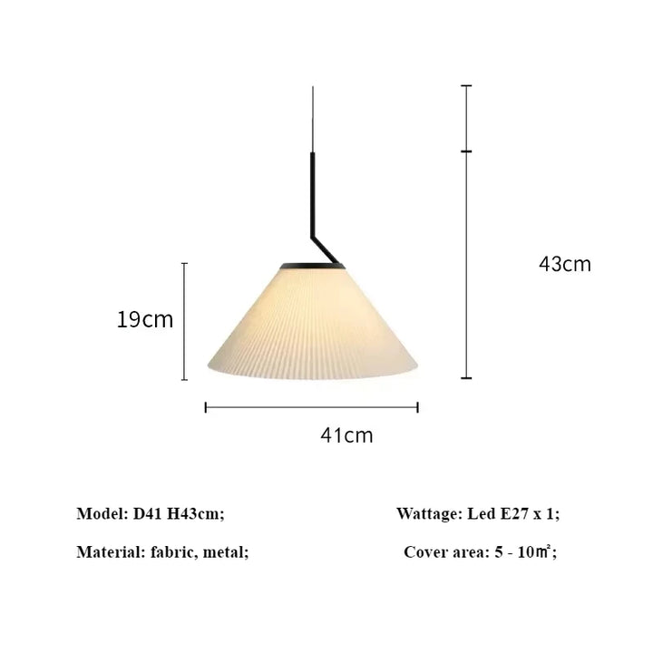 Pleated Fabric Pendant Light – Modern Nordic Ceiling Lamp