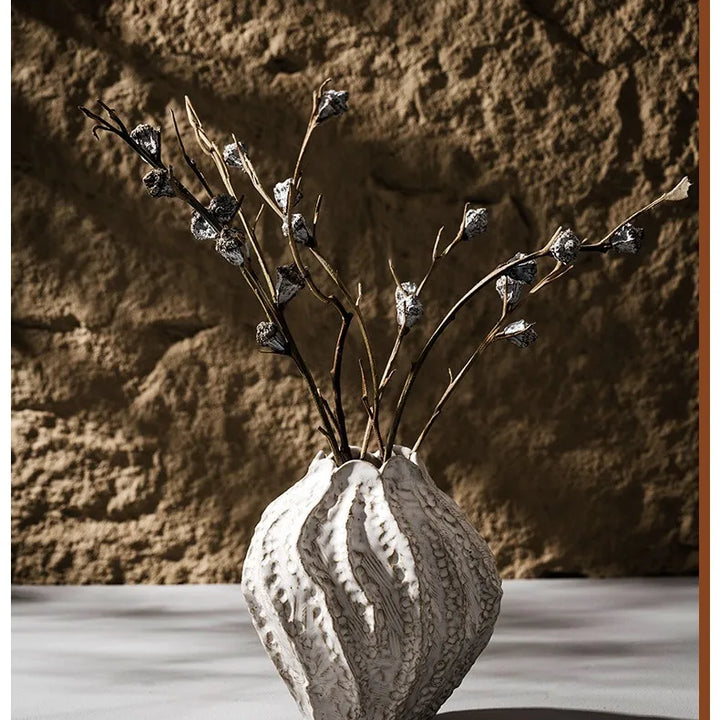 Nordic Irregular Ceramic Vase – Modern Tabletop Decor