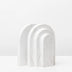 Natural Travertine Marble Bookends – U Shape Stone Holder