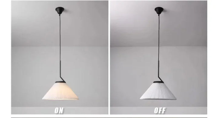 Pleated Fabric Pendant Light – Modern Nordic Ceiling Lamp