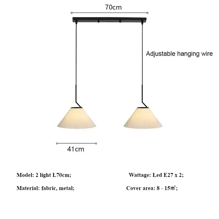 Pleated Fabric Pendant Light – Modern Nordic Ceiling Lamp