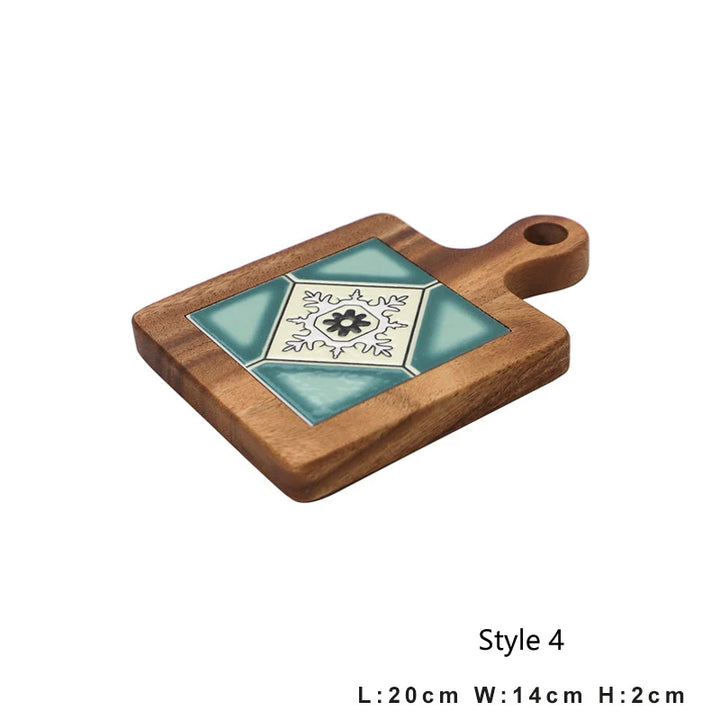Vintage Wooden Heat-Resistant Pot Mat – Square Dining Table Insulation Pad for Casseroles, Pans & Kitchen Decor