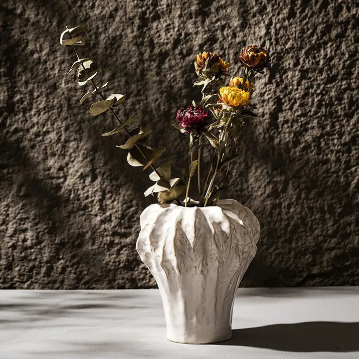 Pumpkin Shape Ceramic Vase – Nordic Tabletop Decor