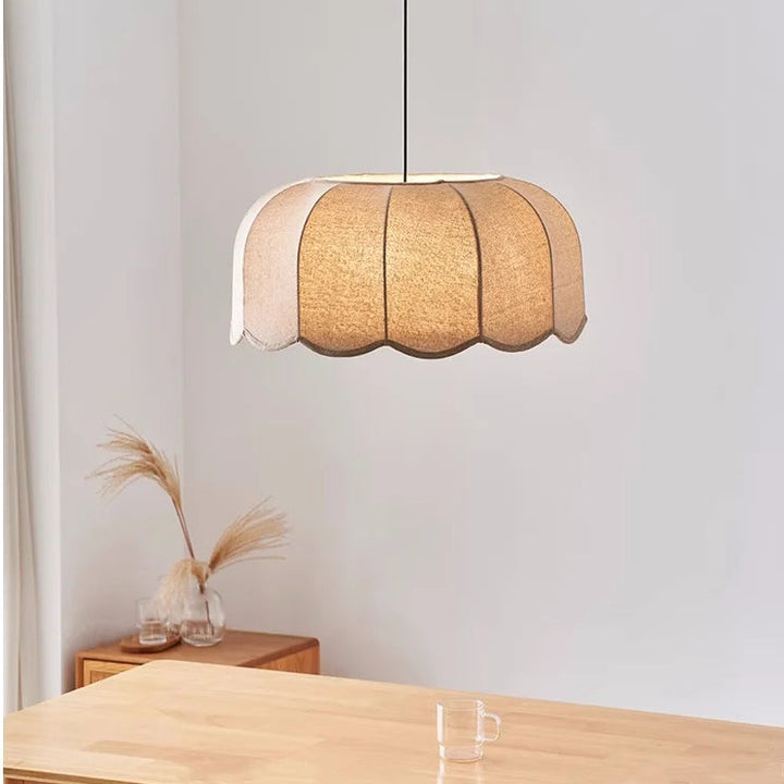 Wabi Sabi Linen Pendant Light – Nordic Minimalist Chandelier