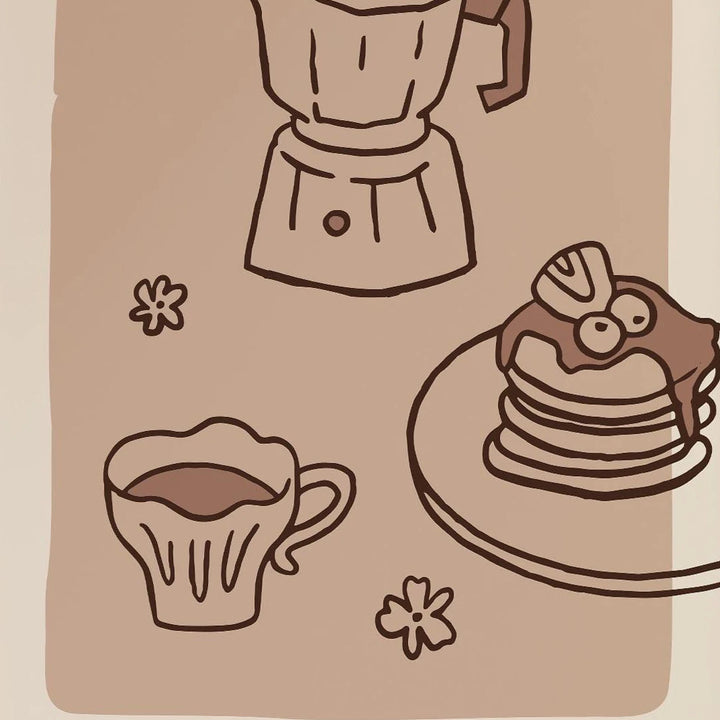 Retro Coffee Poster – Morning Café Canvas Wall Art | Vintage Kitchen & Coffee Lover Home Decor