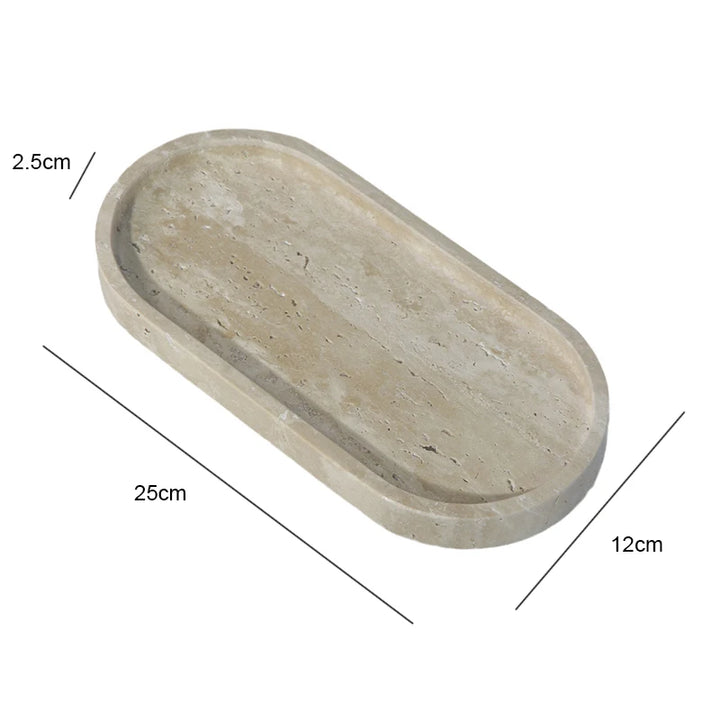 Natural Travertine Marble Incense Burner – Wabi-Sabi Ball-Shaped Stone Holder for Home & Spiritual Decor