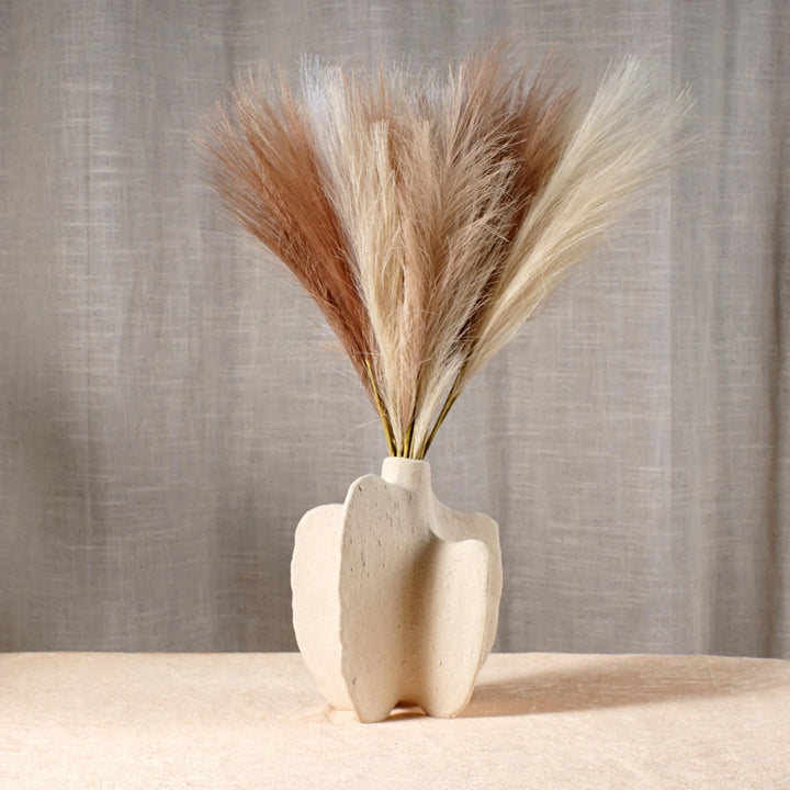 Ceramic Coastal Vase – Nordic Starfish & Waves Decor