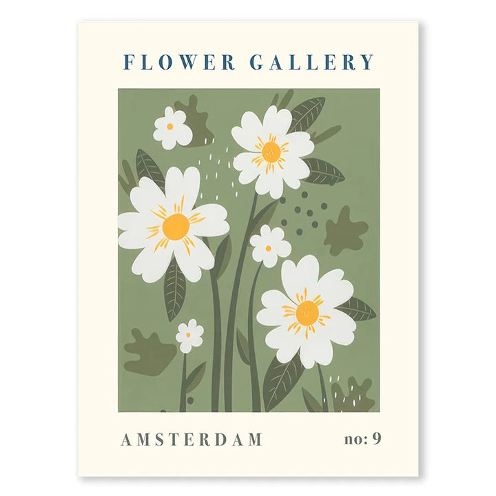 Green Abstract Bauhaus Canvas Poster for Wall Decor