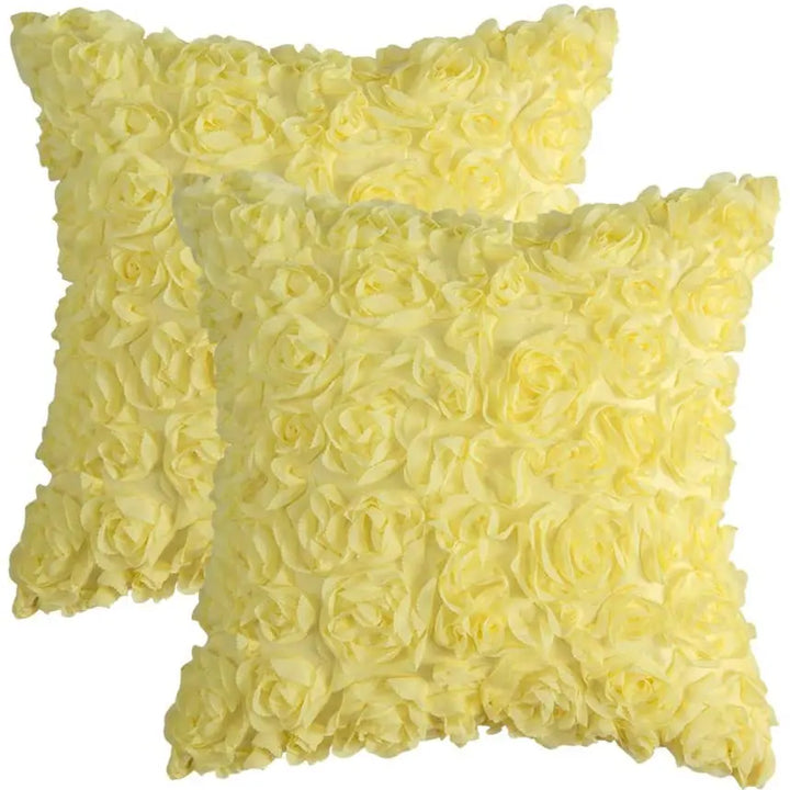 Rose Embroidered Pillow Cover – Decorative Cushion