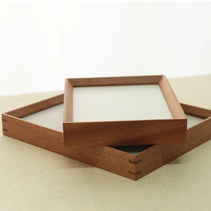 Minimalist Solid Wood Photo Frame – Nordic Style Beech & Ebony Tabletop Display for Home or Office