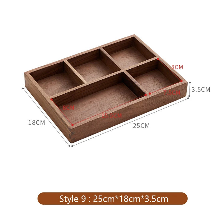 Solid Wood Organizer Box – Desk & Coffee Table Storage Tray
