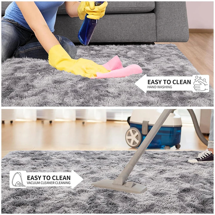 Long Plush Modern Soft Rug for Living Room