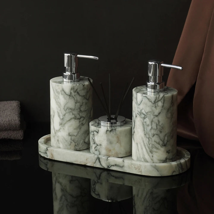 Cold Emerald Marble Bathroom Accessories Set