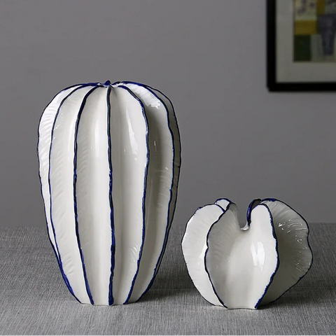 Star Fruit Ceramic Vase – Modern Decor for Living Room