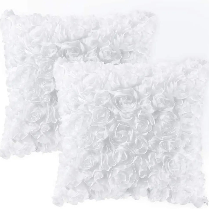 Rose Embroidered Pillow Cover – Decorative Cushion