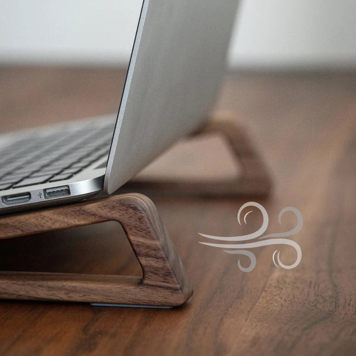 Wooden Adjustable Laptop Stand – Portable Ergonomic Foldable Desk Riser