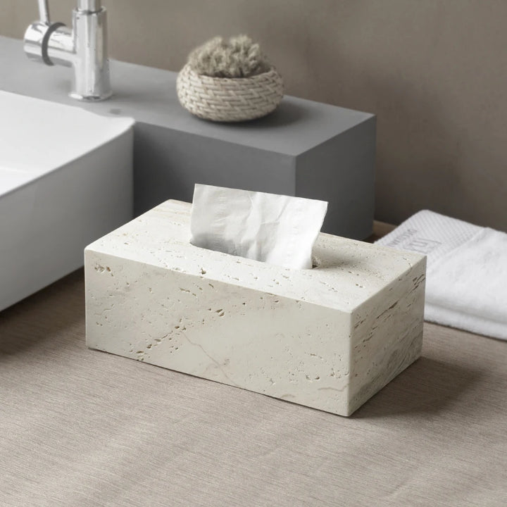 Beige Travertine Bathroom Set – Natural Marble Accessories