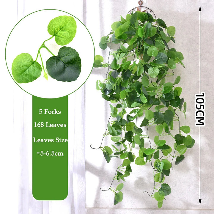 105cm Artificial Ivy Vine – 5 Forks Green Hanging Plant