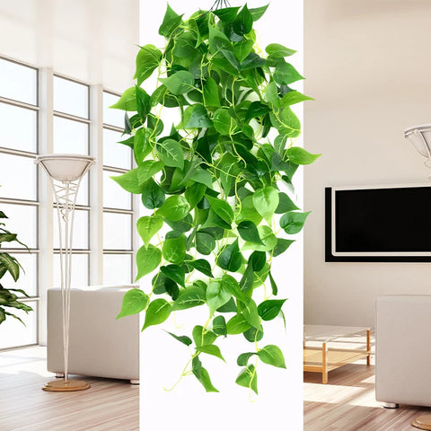 105cm Artificial Ivy Vine – 5 Forks Green Hanging Plant