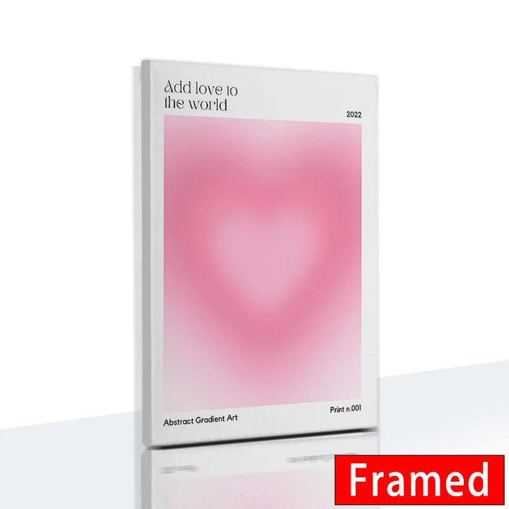 Gradient Spiritual Aura Canvas – Framed Pastel Wall Art