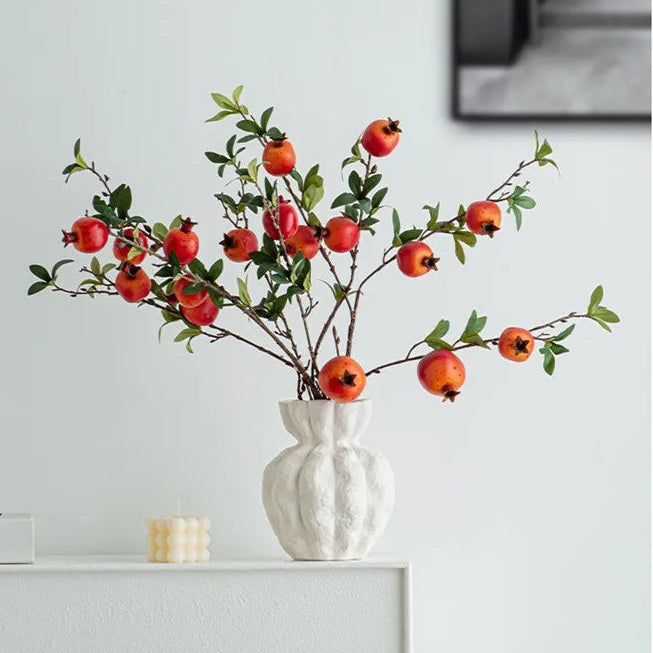 Nordic White Ceramic Vase – Modern Centerpiece Decoration