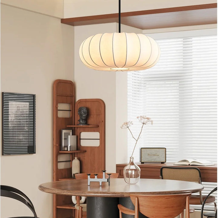 Wabi Sabi Silk LED Pendant Light – Japanese Style Lamp