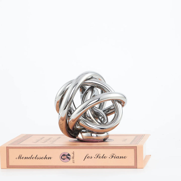Transparent Glass Knot Sculpture – Modern Art Ornament