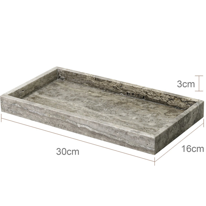 Grigio Travertine Bathroom Set – Natural Marble Accessories