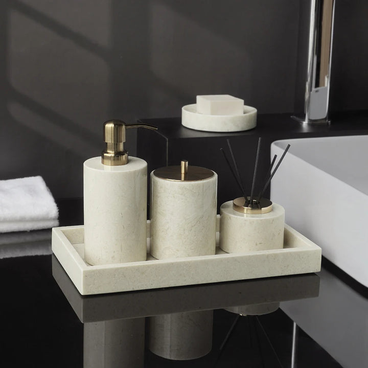 Crema Nuova Marble Bathroom Accessories Set