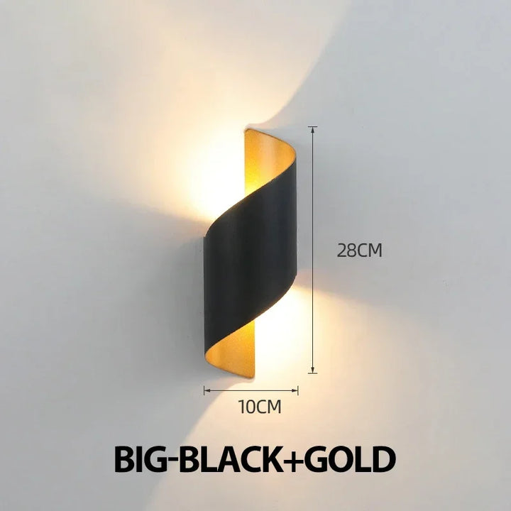 Modern Nordic LED Wall Lamp – 10W Waterproof Indoor & Outdoor Up & Down Sconce Light