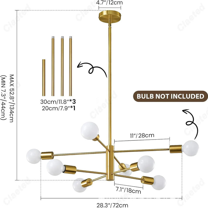 Modern Minimalist LED Chandelier – European Style Pendant Light