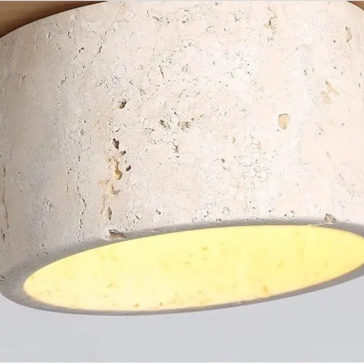 Japanese Minimalist Stone Pendant Light – LED Indoor Lamp