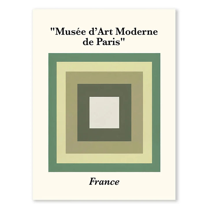 Green Abstract Bauhaus Canvas Poster for Wall Decor