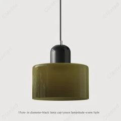Modern Glass LED Pendant Light – E27 Cream Style Chandelier for Living Room, Bedroom & Dining