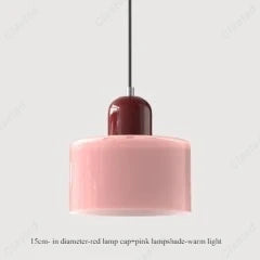 Modern Glass LED Pendant Light – E27 Cream Style Chandelier for Living Room, Bedroom & Dining