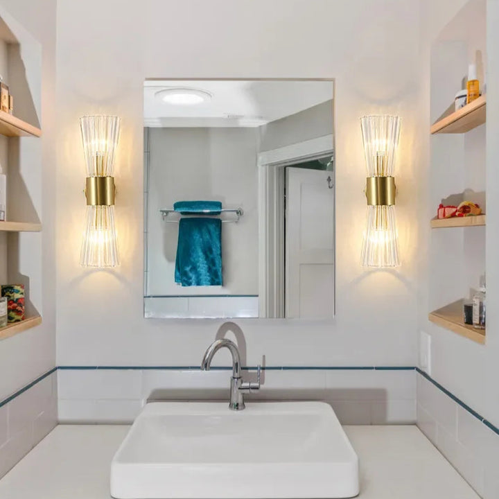 Modern Crystal Wall Lamp – Golden Electroplated Sconce