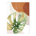 Abstract Boho Tropical Leaf Canvas Print – Brown & Green Palm Wall Art for Living Room | Unframed Modern Poster Set