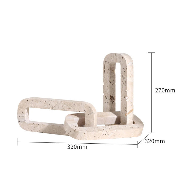 Travertine Archway Sculpture – Modern Stone Figurine for Shelf, Coffee Table, Bookshelf & TV Cabinet | Minimalist Home Decor