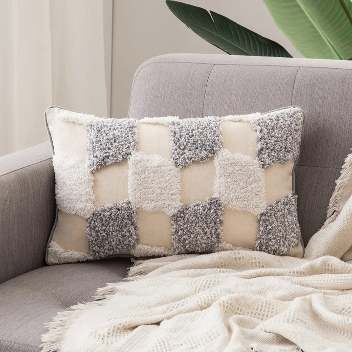 Boho Tufted Tassel Cushion Covers – Luxury Cotton Macrame Decorative Pillow Cases for Sofa, Bed & Living Room Decor