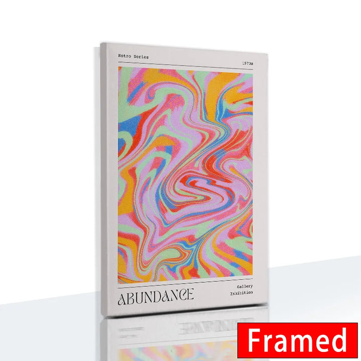 Gradient Spiritual Aura Canvas – Framed Pastel Wall Art
